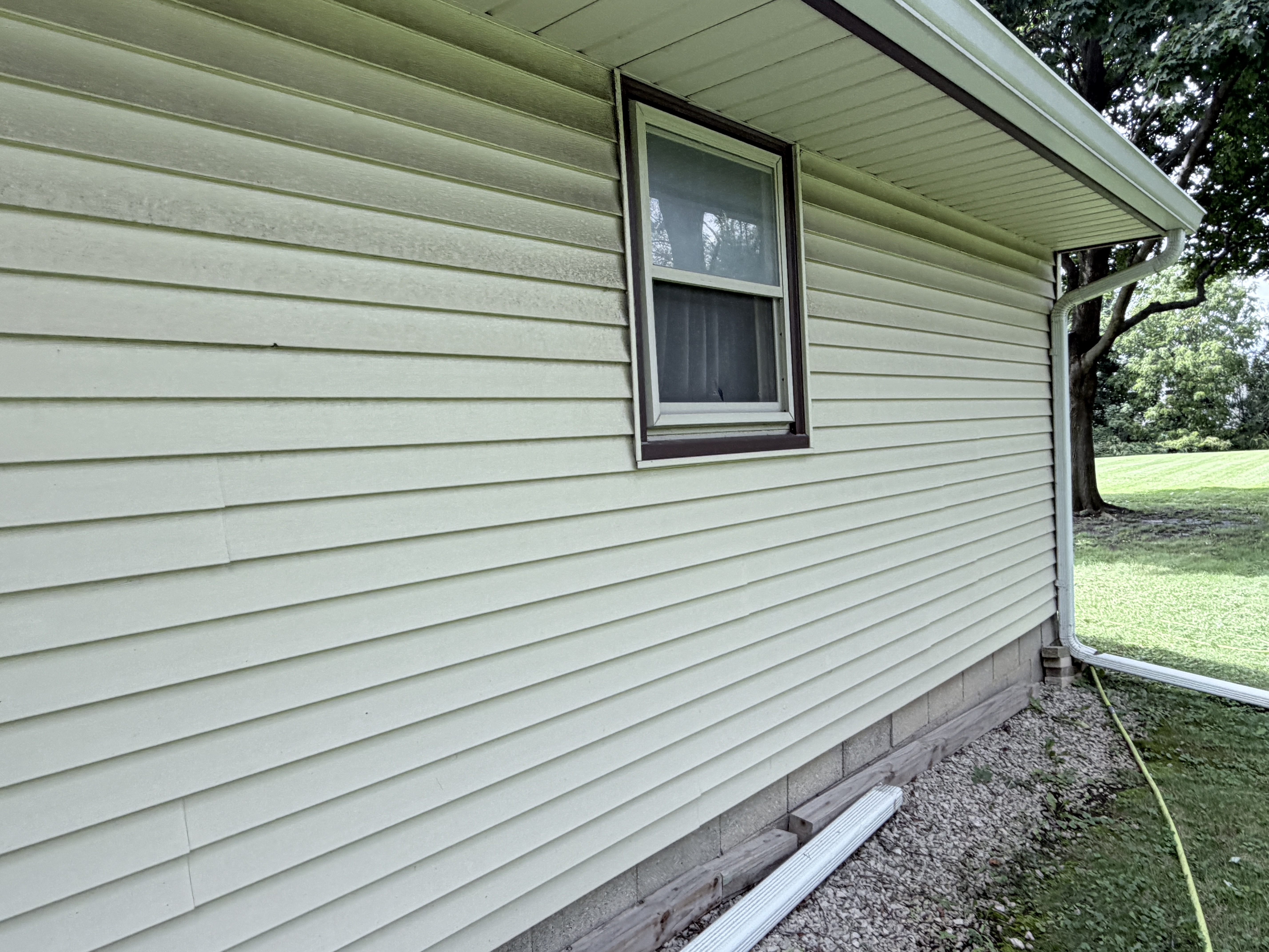 Before House Washing project in Kenosha, WI