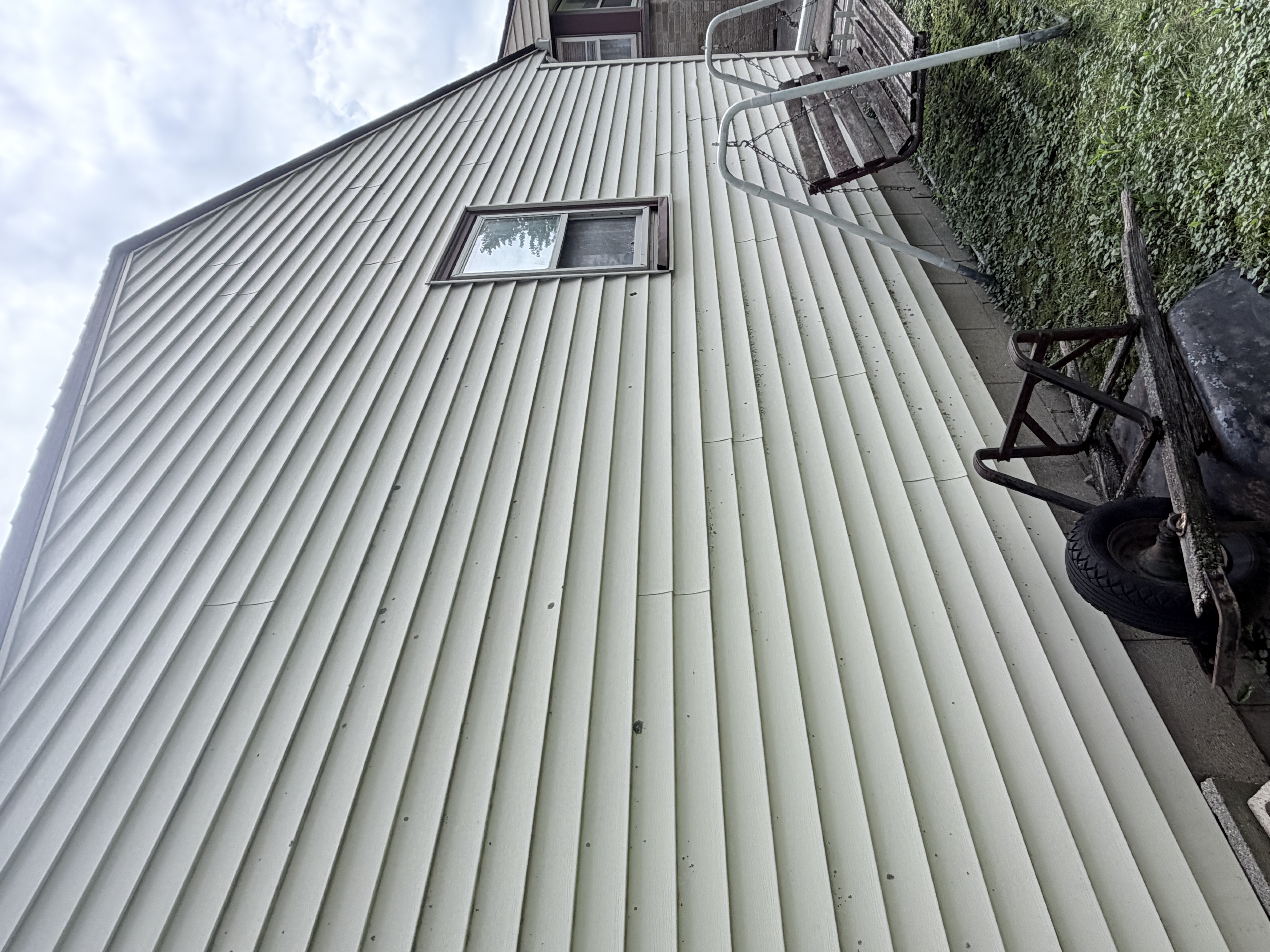 Before House Washing project in Kenosha, WI