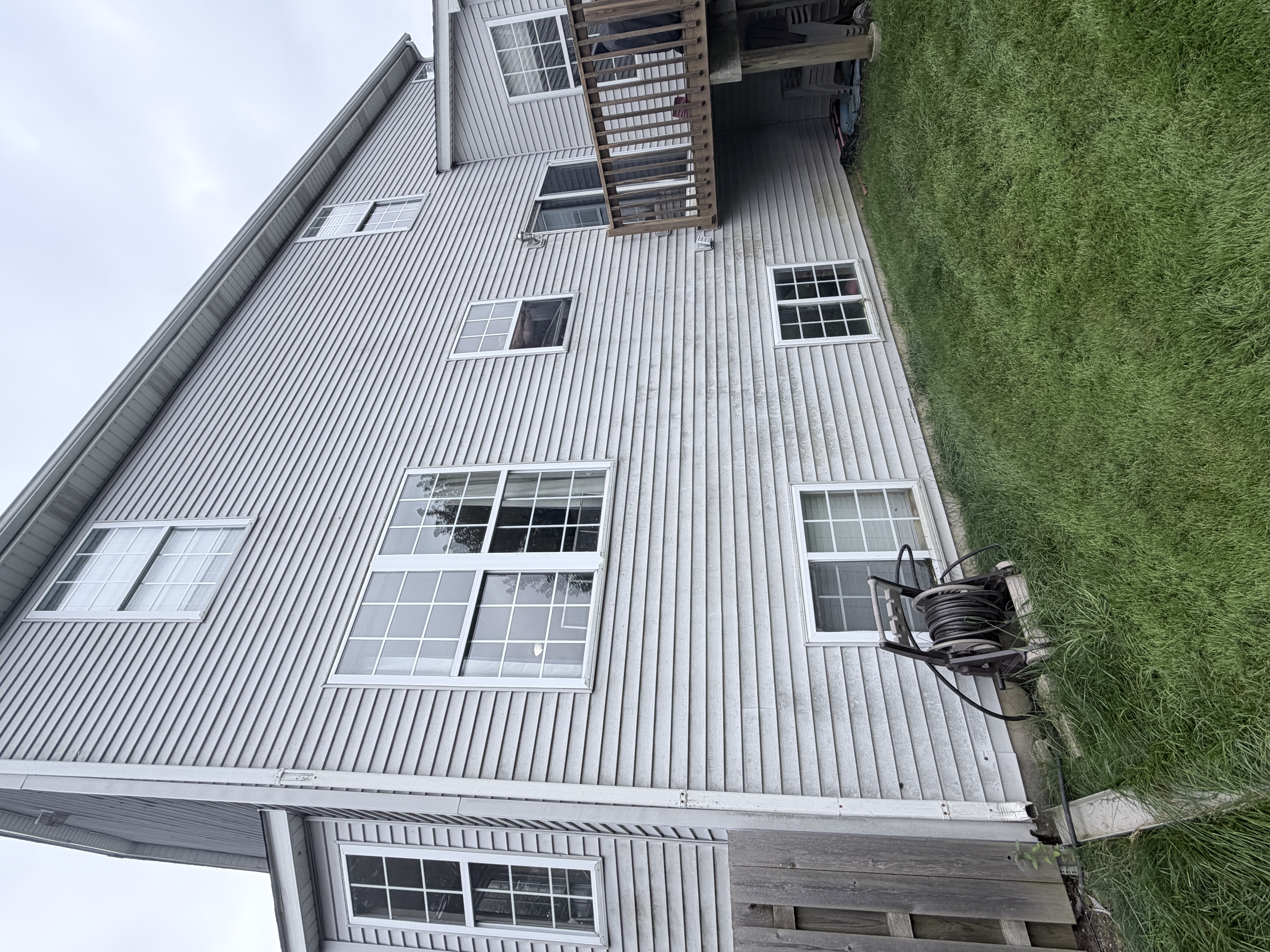 Before House Washing project in Lindenhurst, IL