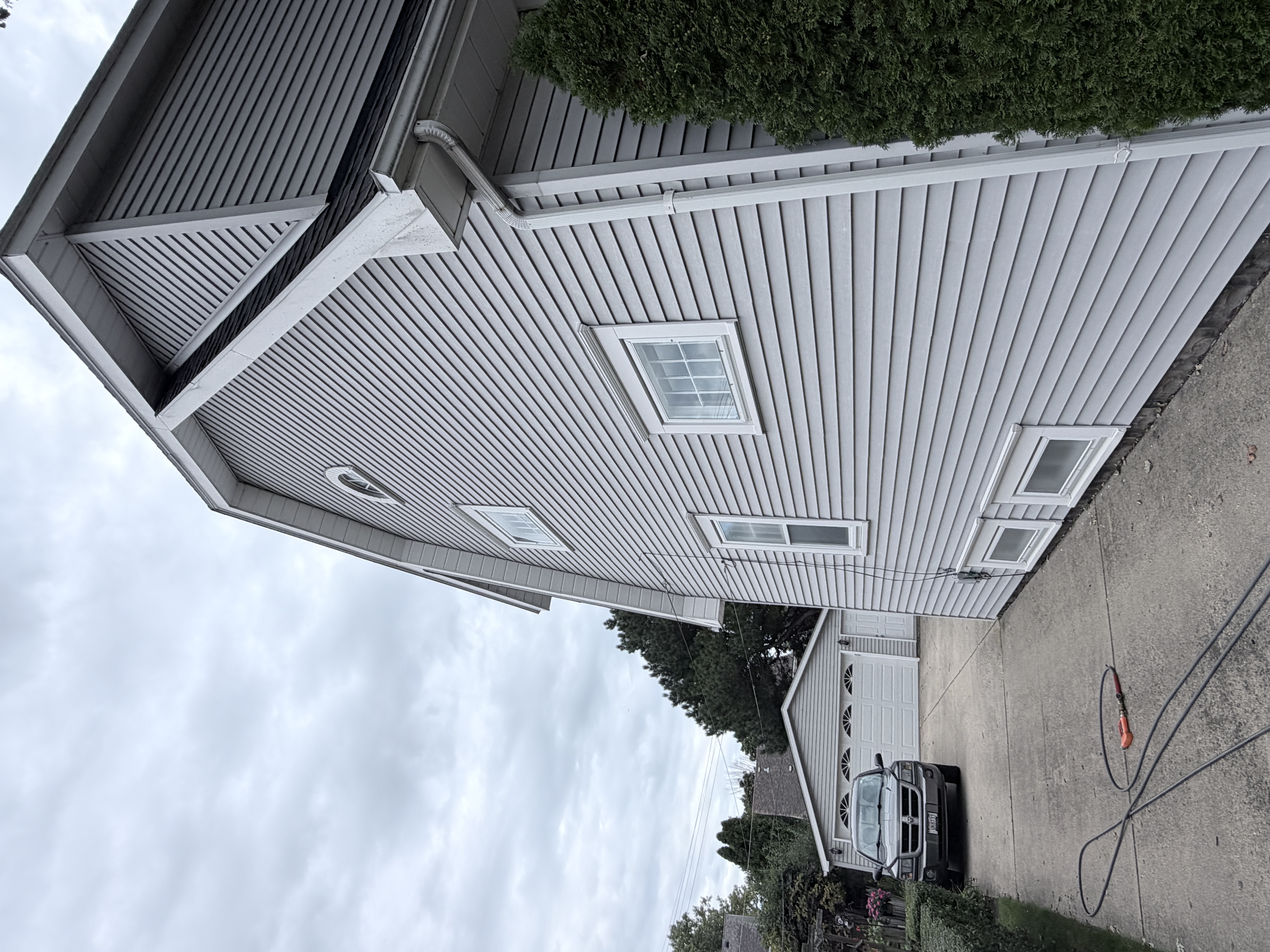 Before House Washing project in Kenosha, WI