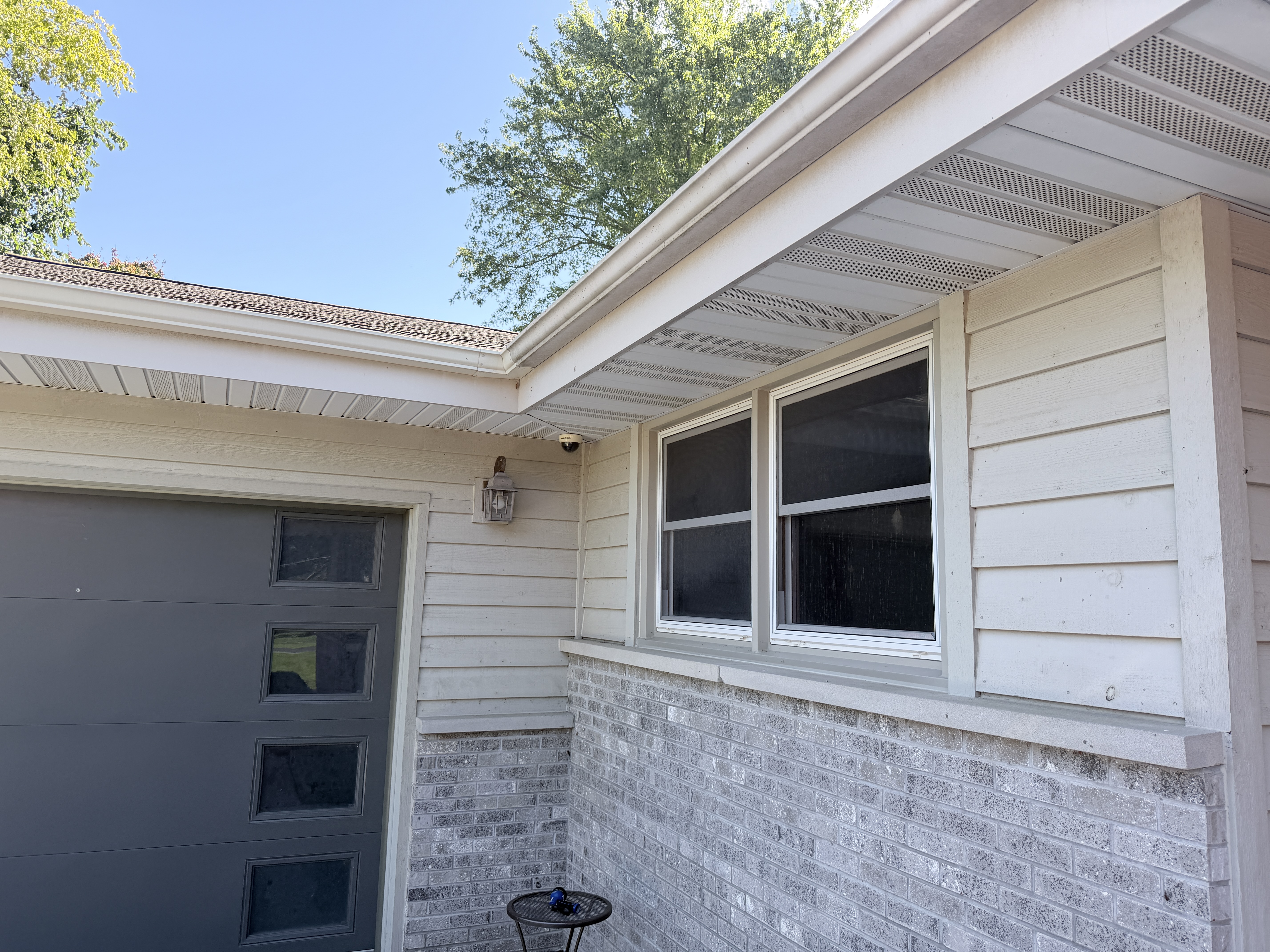 Before house washing in Bristol, WI by Code 3 Cleaning — pair 10 of 13, project #1740