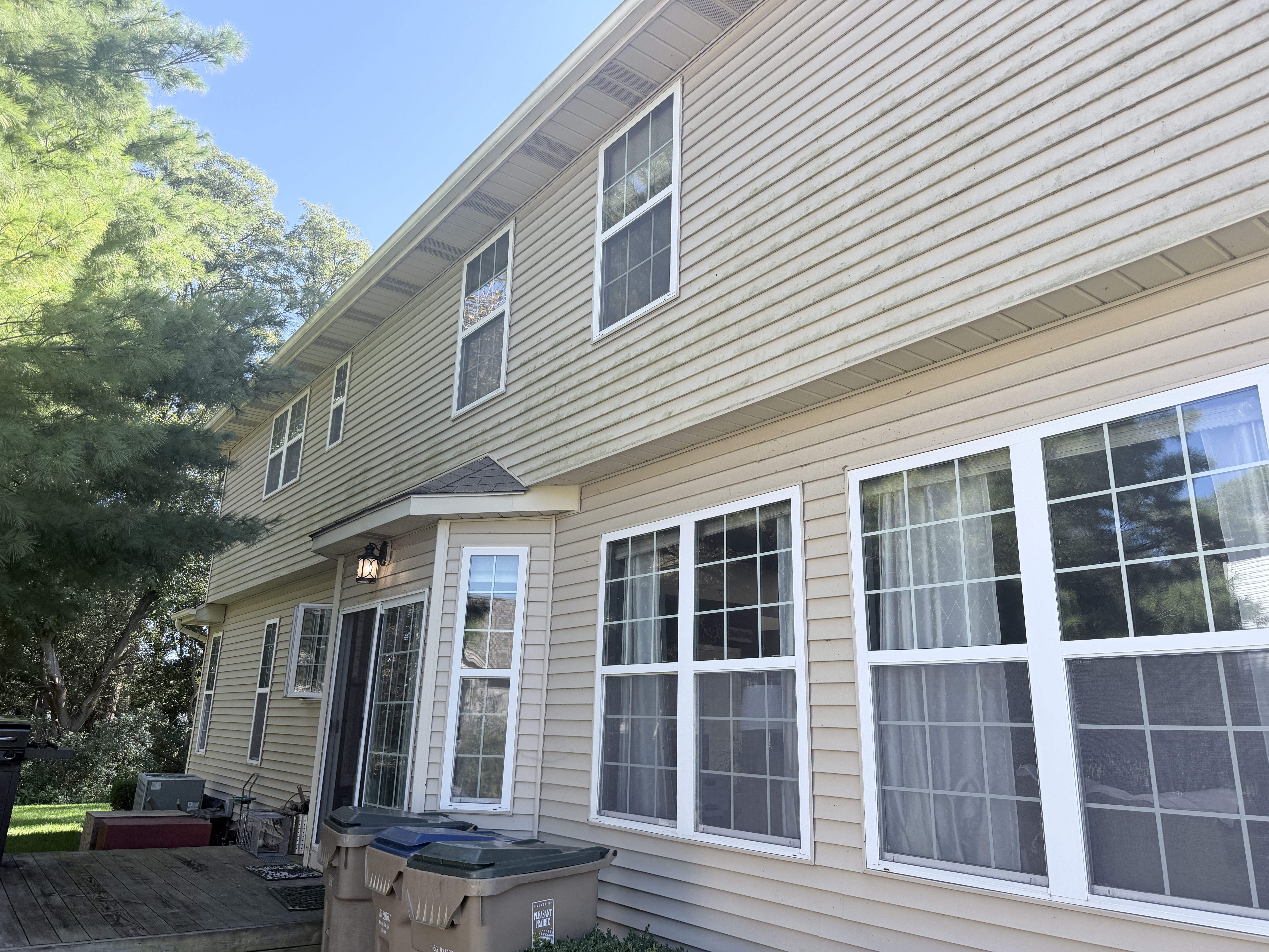 Before house washing in Pleasant Prairie, WI by Code 3 Cleaning — pair 2 of 11, project #1865