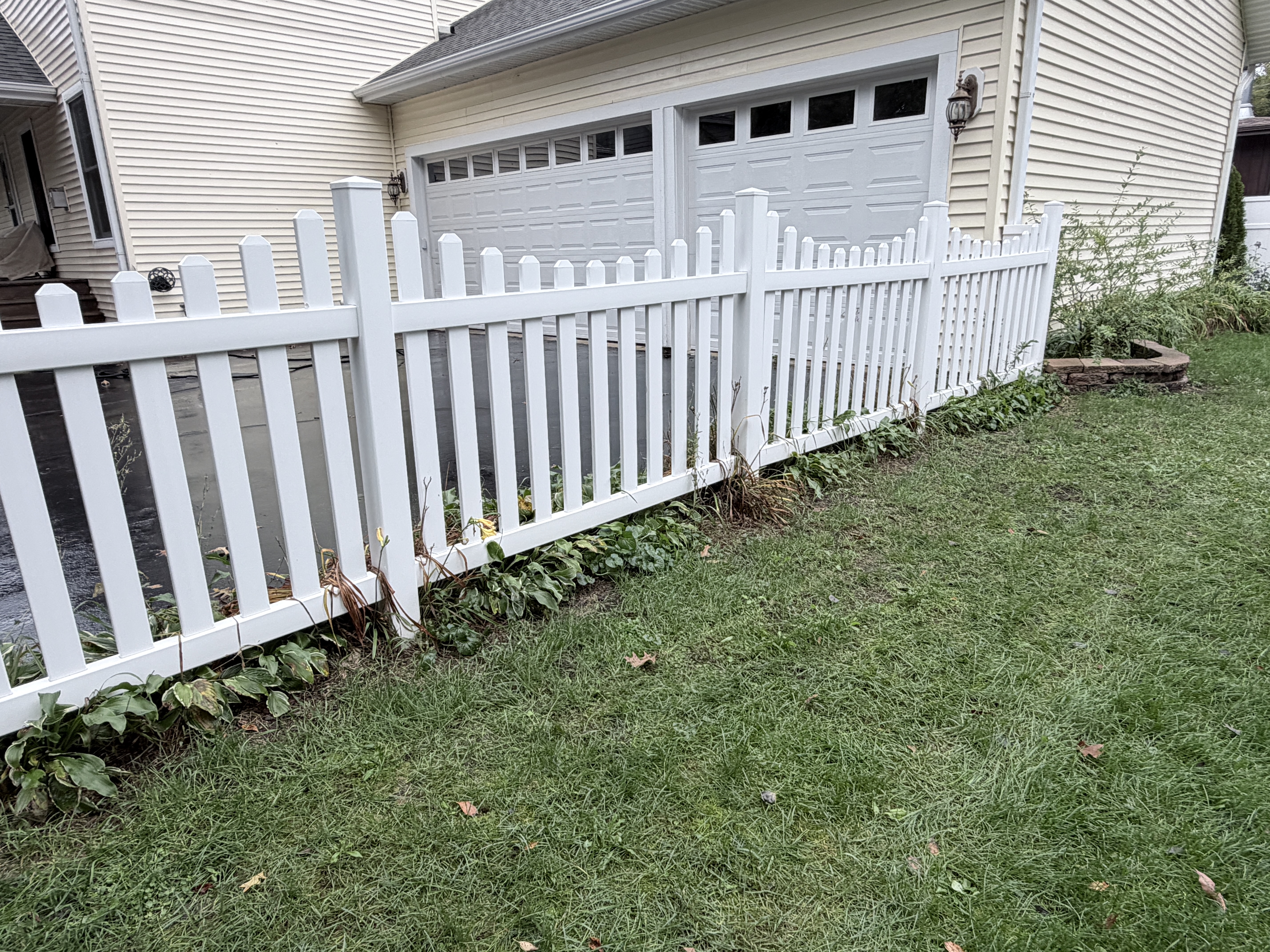 After house washing and fence cleaning in Pleasant Prairie, WI by Code 3 Cleaning — pair 7 of 10, project #1936